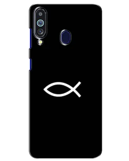 Чехол для Samsung Galaxy M40 с картинкой «Символ рыбы Jesus»