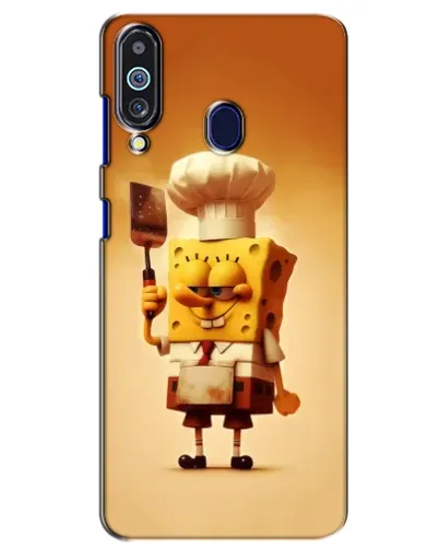 Чехол для Samsung Galaxy M40 с картинкой «Губка Боб повар»