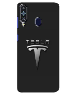 Чохол для Samsung Galaxy M40 з картинкою «Сталевий логотип Tesla» Чохол для Samsung Galaxy M40 з картинкою «Сталевий логотип Tesla»
