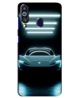 Чохол для Samsung Galaxy M40 з картинкою «Tesla в неоні» Чохол для Samsung Galaxy M40 з картинкою «Tesla в неоні»