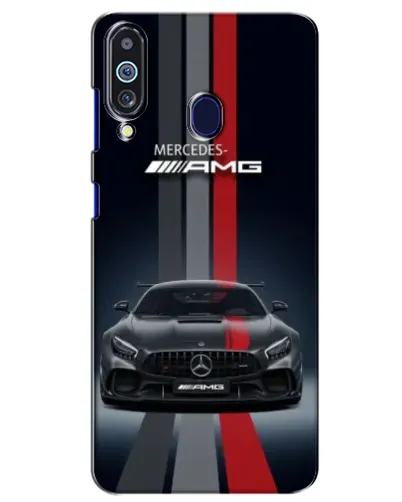 Чехол для Samsung Galaxy M40 с картинкой «Mercedes — белый карбон»