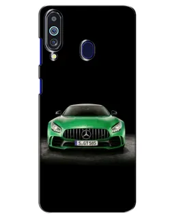 Чехол для Samsung Galaxy M40 с картинкой «Mercedes — неоновый лого»