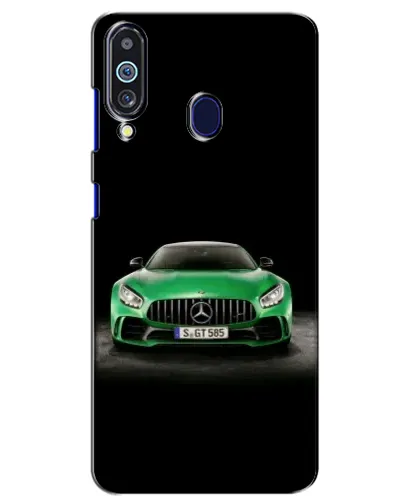 Чехол для Samsung Galaxy M40 с картинкой «Mercedes — неоновый лого»