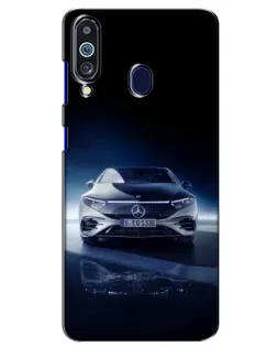 Чехол для Samsung Galaxy M40 с картинкой «Ночной Mercedes EQ»
