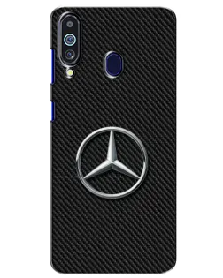 Чехол для Samsung Galaxy M40 с картинкой «Карбоновый Mercedes стиль»