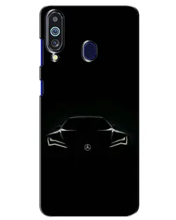 Чехол для Samsung Galaxy M40 с картинкой «Mercedes — силуэт авто»