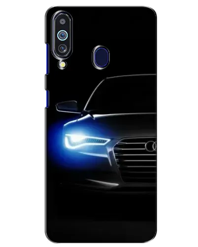 Чехол для Samsung Galaxy M40 с картинкой «Неоновый взгляд Audi»