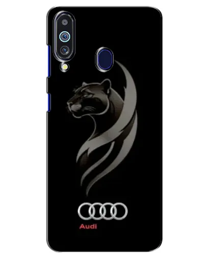 Чехол для Samsung Galaxy M40 с картинкой «Графика — пантера и Audi»