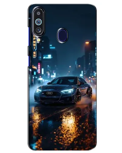 Чехол для Samsung Galaxy M40 с картинкой «Ночной город и Audi»