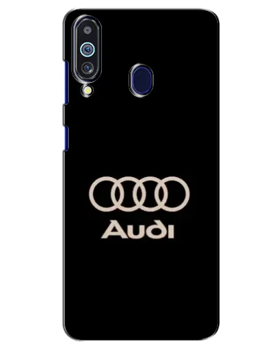 Чехол для Samsung Galaxy M40 с картинкой «Audi — золотой логотип»