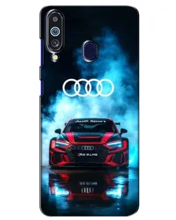 Чехол для Samsung Galaxy M40 с картинкой «Audi Sport — неон» Чехол для Samsung Galaxy M40 с картинкой «Audi Sport — неон»
