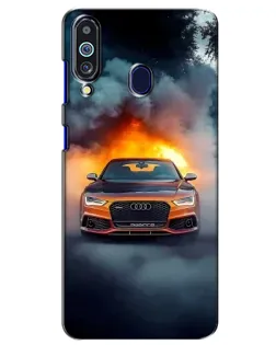 Чехол для Samsung Galaxy M40 с картинкой «Audi в огненном дыму» Чехол для Samsung Galaxy M40 с картинкой «Audi в огненном дыму»