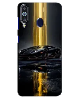 Чехол для Samsung Galaxy M40 с картинкой «Ночной Lamborghini драйв»