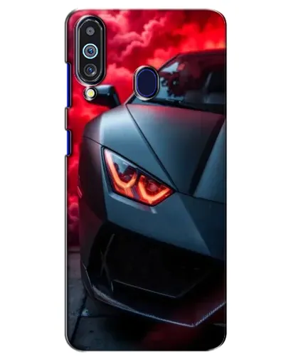 Чехол для Samsung Galaxy M40 с картинкой «Lamborghini красное сияние»