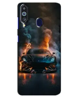 Чехол для Samsung Galaxy M40 с картинкой «Lamborghini дымная эстетика»