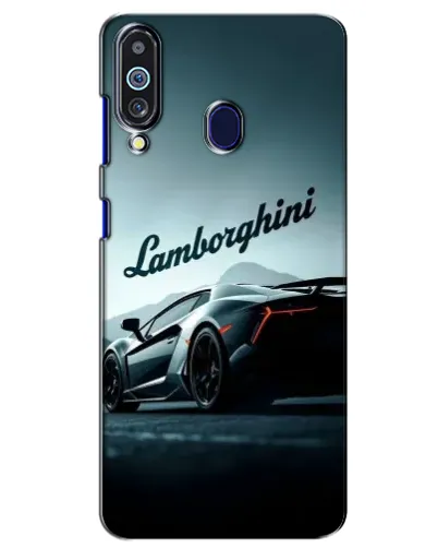 Чехол для Samsung Galaxy M40 с картинкой «Классическая надпись Lamborghini»