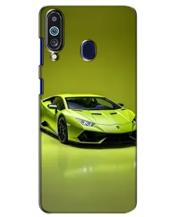 Чехол для Samsung Galaxy M40 с картинкой «Салатовый Lamborghini Huracan»