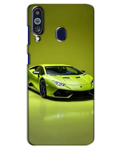Чехол для Samsung Galaxy M40 с картинкой «Салатовый Lamborghini Huracan»