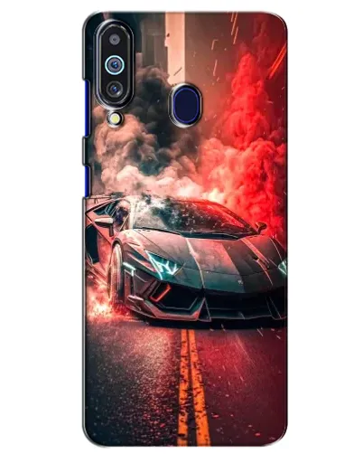 Чехол для Samsung Galaxy M40 с картинкой «Lamborghini красный дым»