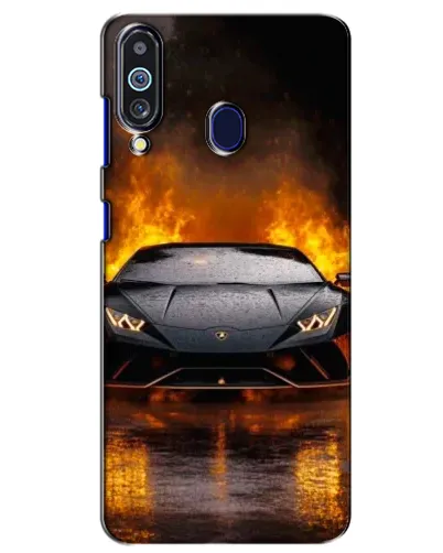 Чехол для Samsung Galaxy M40 с картинкой «Lamborghini в огне»