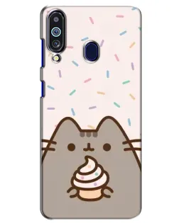 Чехол для Samsung Galaxy M40 с картинкой «Пушин с кексом»