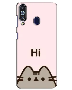 Чехол для Samsung Galaxy M40 с картинкой «Пушин говорит Hi»
