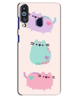 Чехол для Samsung Galaxy M40 с картинкой «Pusheen трио»