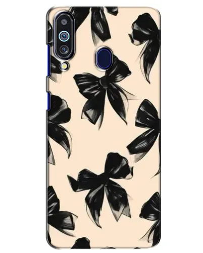 Чехол для Samsung Galaxy M40 с картинкой «Паттерн черные банты»