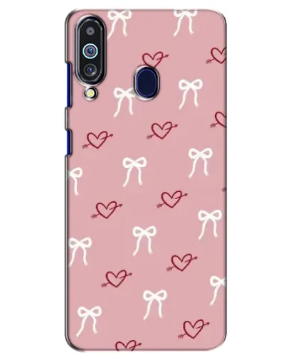 Чехол для Samsung Galaxy M40 с картинкой «Сердца и банты»