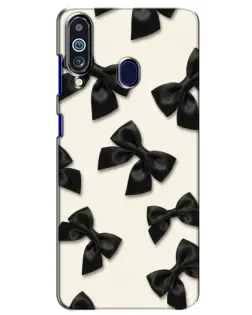 Чехол для Samsung Galaxy M40 с картинкой «Черные бантики»