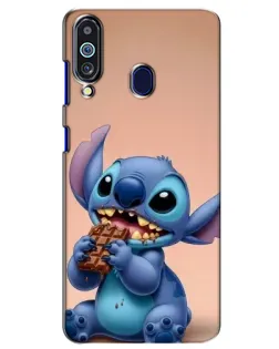 Чохол для Samsung Galaxy M40 з картинкою «Стіч їсть шоколад»