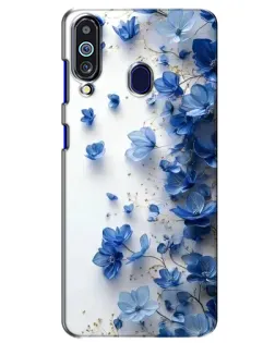 Чехол для Samsung Galaxy M40 с картинкой «Голубой цветочный каскад»
