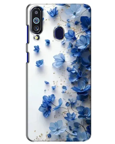 Чехол для Samsung Galaxy M40 с картинкой «Голубой цветочный каскад»