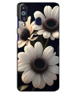 Чехол для Samsung Galaxy M40 с картинкой «Белые маргаритки макро»