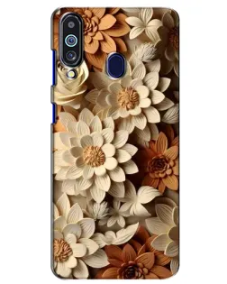 Чехол для Samsung Galaxy M40 с картинкой «Бежевый флористический декор»