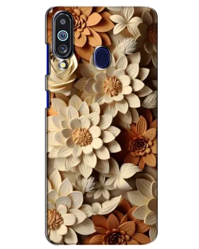 Чехол для Samsung Galaxy M40 с картинкой «Бежевый флористический декор»