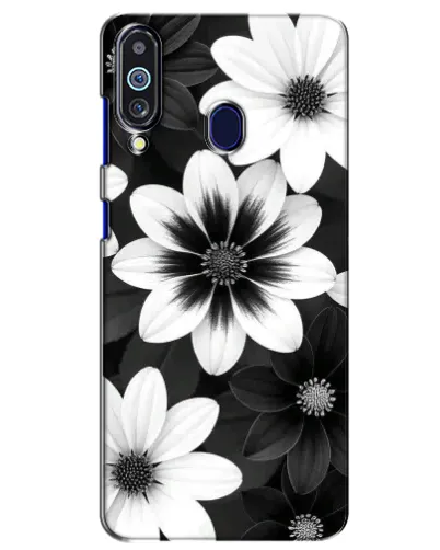 Чехол для Samsung Galaxy M40 с картинкой «Монохромные астры»