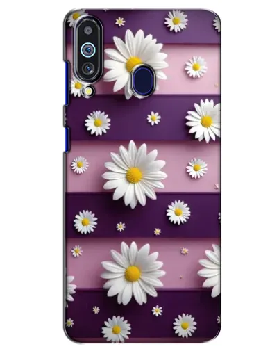 Чехол для Samsung Galaxy M40 с картинкой «Ромашки на фиолетовом»