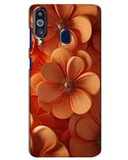 Чехол для Samsung Galaxy M40 с картинкой «Оранжевый макро цветок»