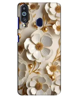 Чехол для Samsung Galaxy M40 с картинкой «Белие бумажние  цвети»
