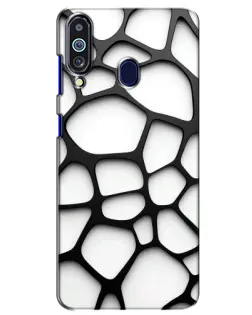 Чехол для Samsung Galaxy M40 с картинкой «Белая объемная сетка» Чехол для Samsung Galaxy M40 с картинкой «Белая объемная сетка»