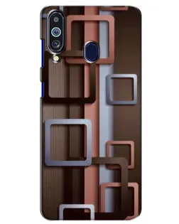 Чехол для Samsung Galaxy M40 с картинкой «Коричневые объемные квадраты» Чехол для Samsung Galaxy M40 с картинкой «Коричневые объемные квадраты»