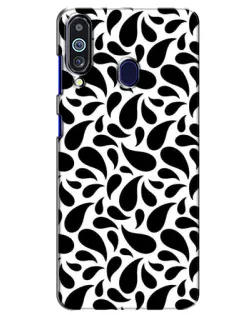 Чехол для Samsung Galaxy M40 с картинкой «Контрастные черные капли»
