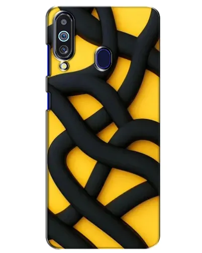 Чехол для Samsung Galaxy M40 с картинкой «Черное желтое переплетение» Чехол для Samsung Galaxy M40 с картинкой «Черное желтое переплетение»