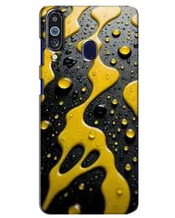 Чехол для Samsung Galaxy M40 с картинкой «Жидкое желтое золото»