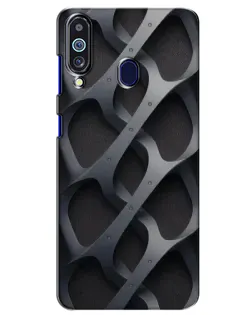 Чехол для Samsung Galaxy M40 с картинкой «Объемное серое плетение»