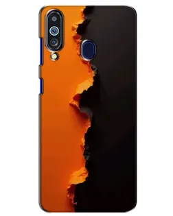 Чехол для Samsung Galaxy M40 с картинкой «Оранжевый разлом»