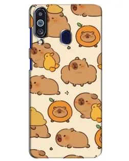 Чехол для Samsung Galaxy M40 с картинкой «Капибары с апельсинами»