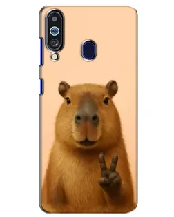 Чехол для Samsung Galaxy M40 с картинкой «Капибара виктория»