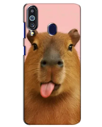 Чехол для Samsung Galaxy M40 с картинкой «Капибара с языком»